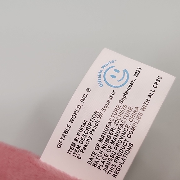 Pink Strawberry Giftable World Hypo Durable Lining Squeaker Stuffed Plush - Picture 4 of 9